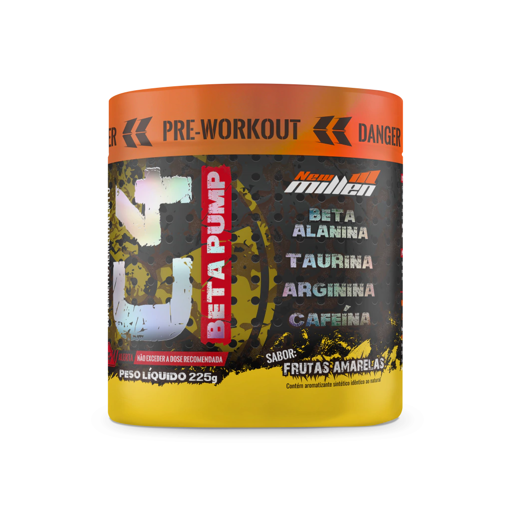 New Millen Pré Treino C4 Beta Pump 225g - Frutas Amarelas