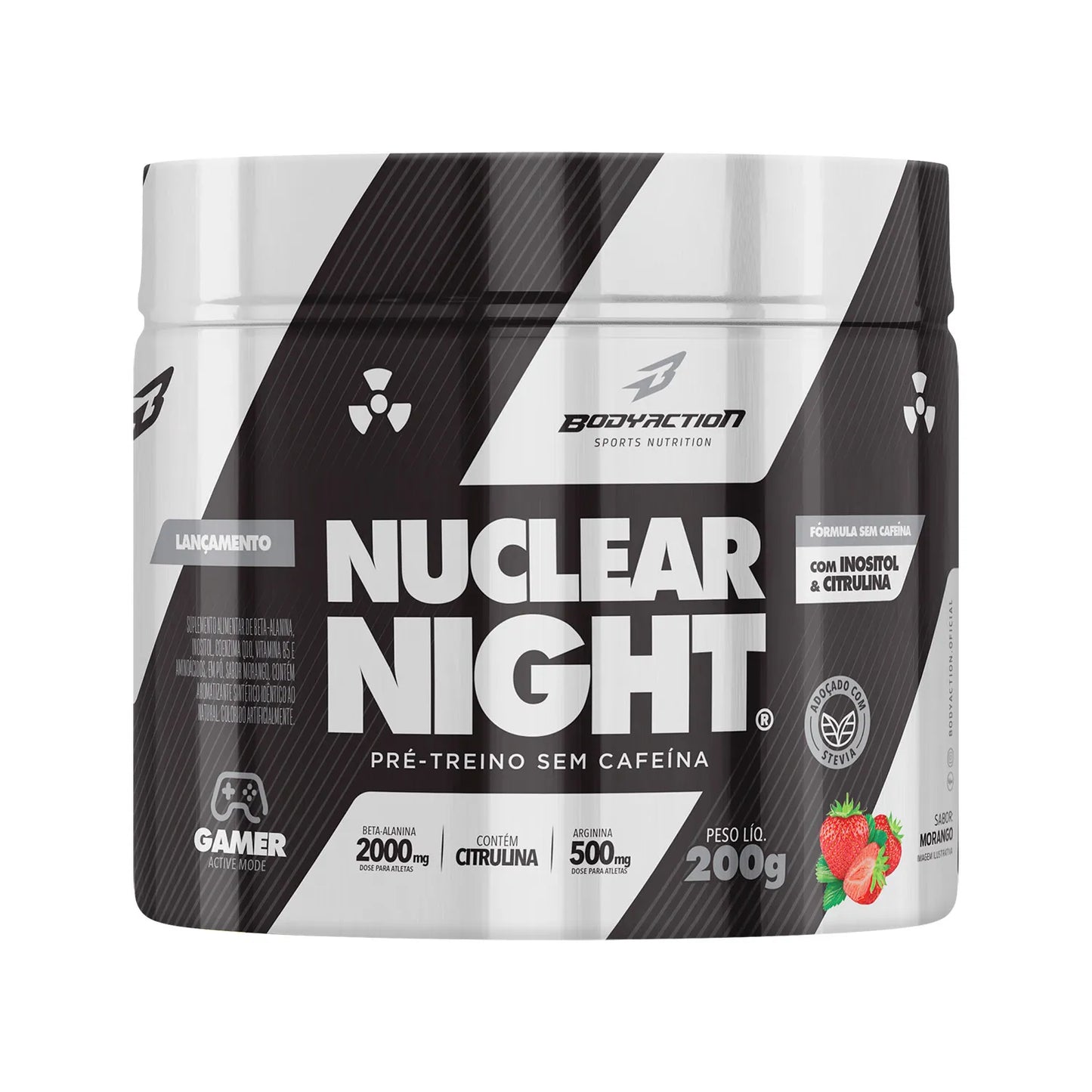 Body Action Pré-Treino Nuclear Night 200g - Morango