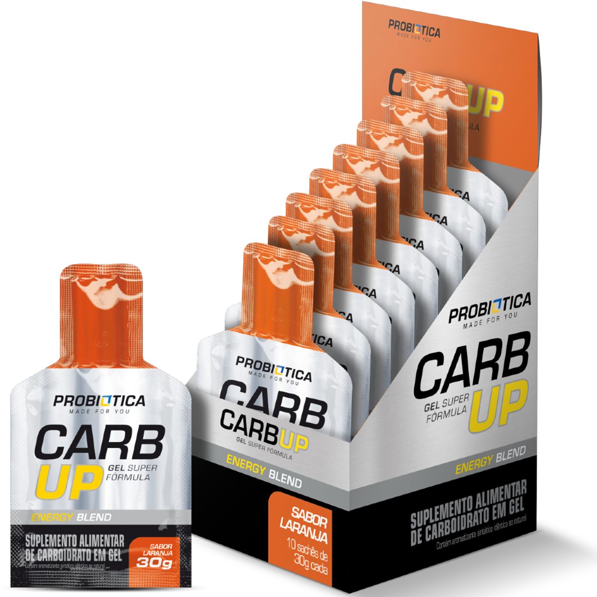 Probiotica Carb Up Gel Super Fórmula Display Laranja V01