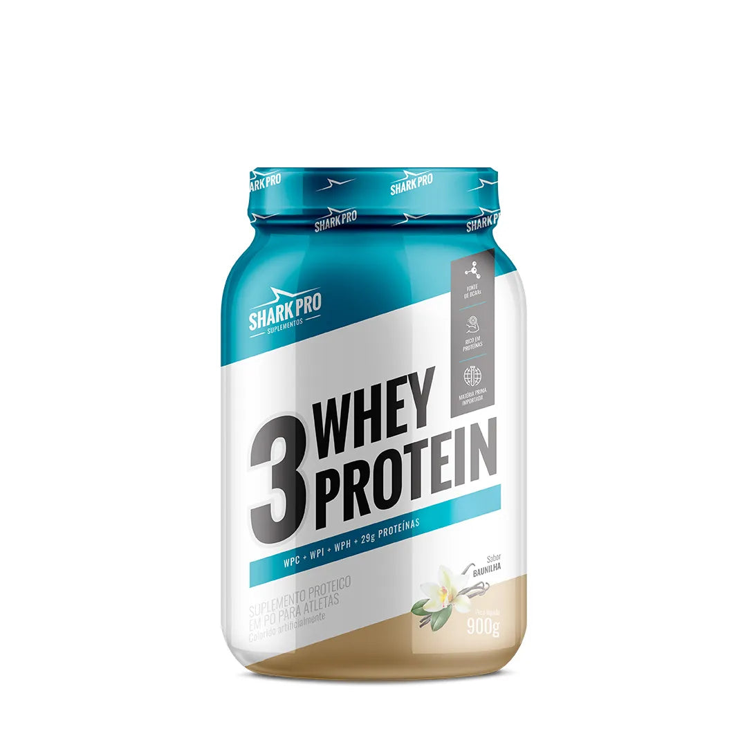 Shark Pro Whey Protein 3W 900g Pote - Baunilha