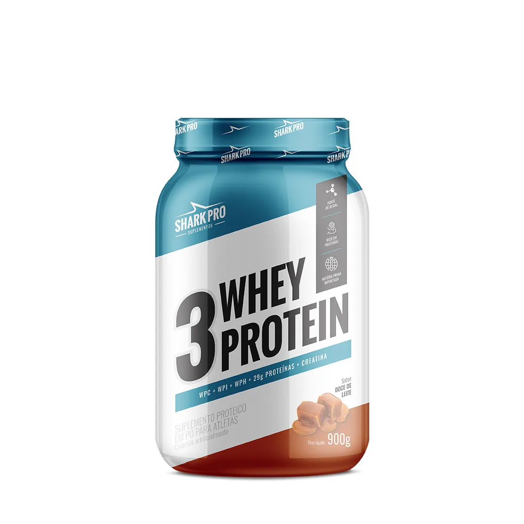 Shark Pro Whey Protein 3W 900g Pote - Doce de Leite