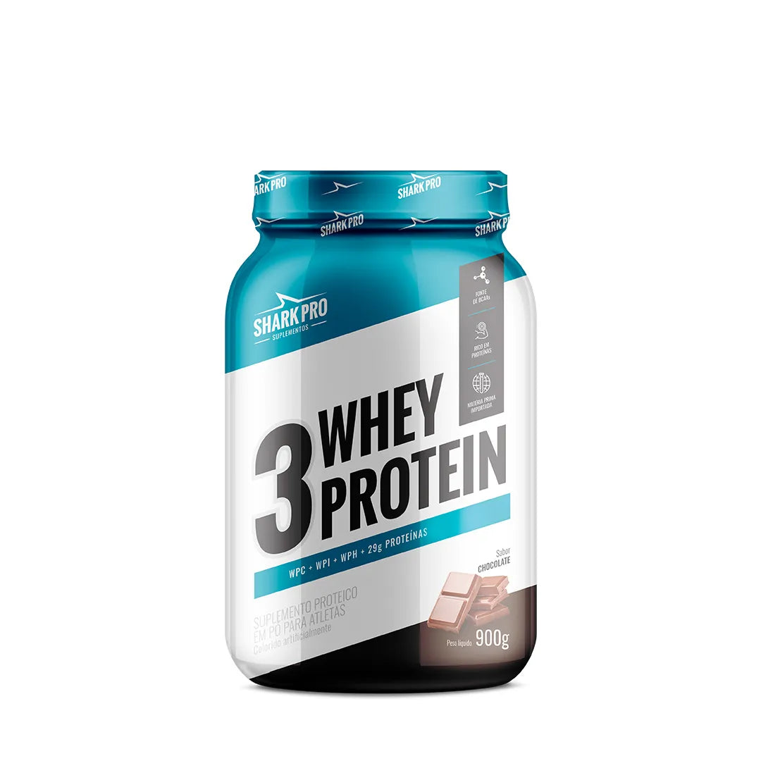 Shark Pro Whey Protein 3W 900g Pote - Chocolate