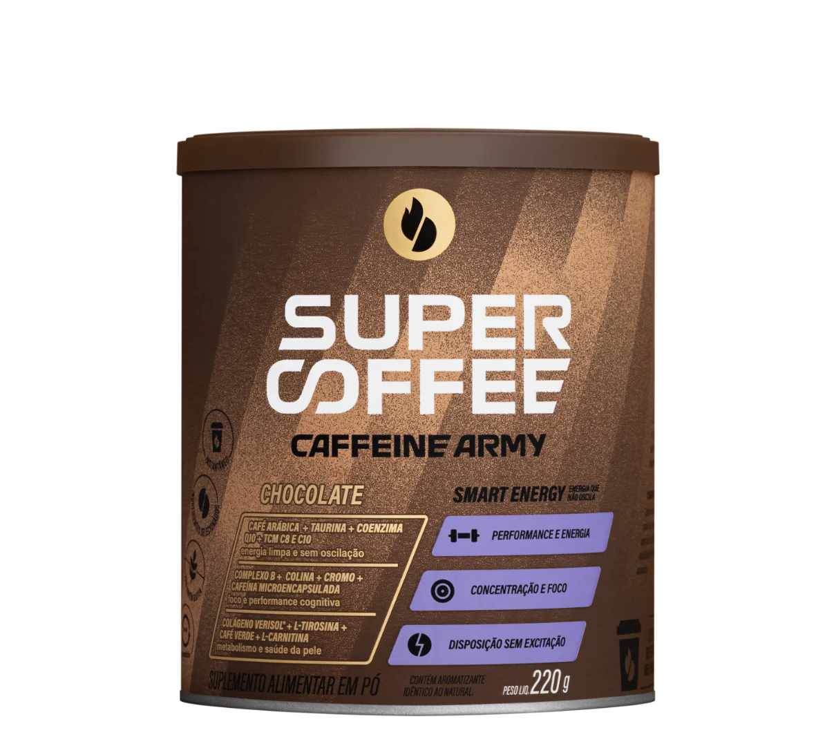 Caffeine Army Supercoffee 220g - Baunilha