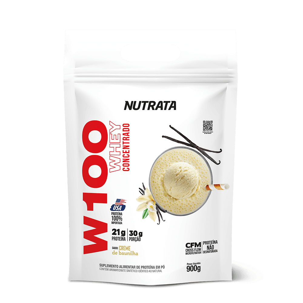 Nutrata Whey 100% Refil 900g - Sabor Baunilha