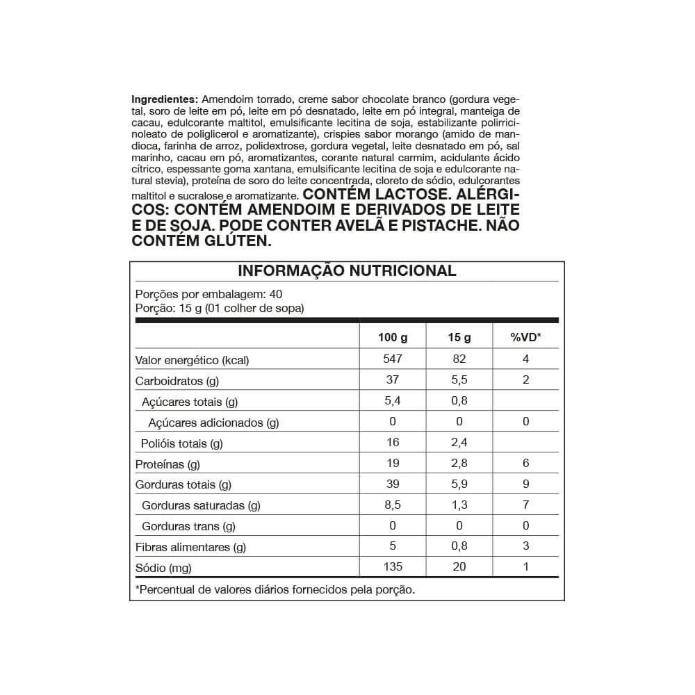 Nutrata Pasta de Amendoim 600g - Sabor Morango