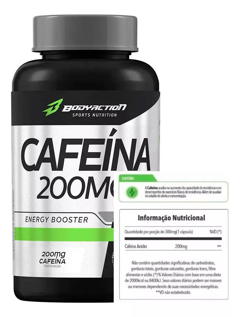 Body Action Cafeina 200Mg 30 Capsulas