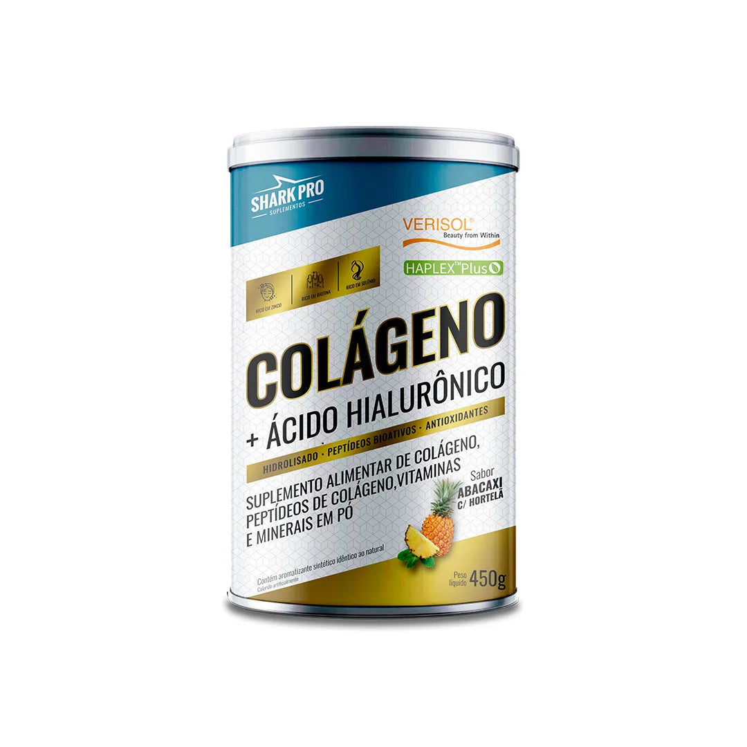 Shark Pro Colágeno + Ácido Hialurônico 450g - Sabor Abacaxi