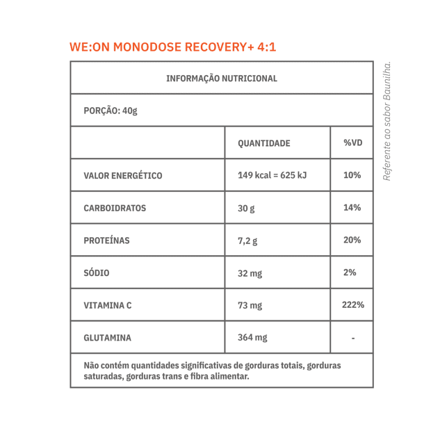 WE:ON We On Recovery 4:1 + Monodose Chocolate 40 Gr