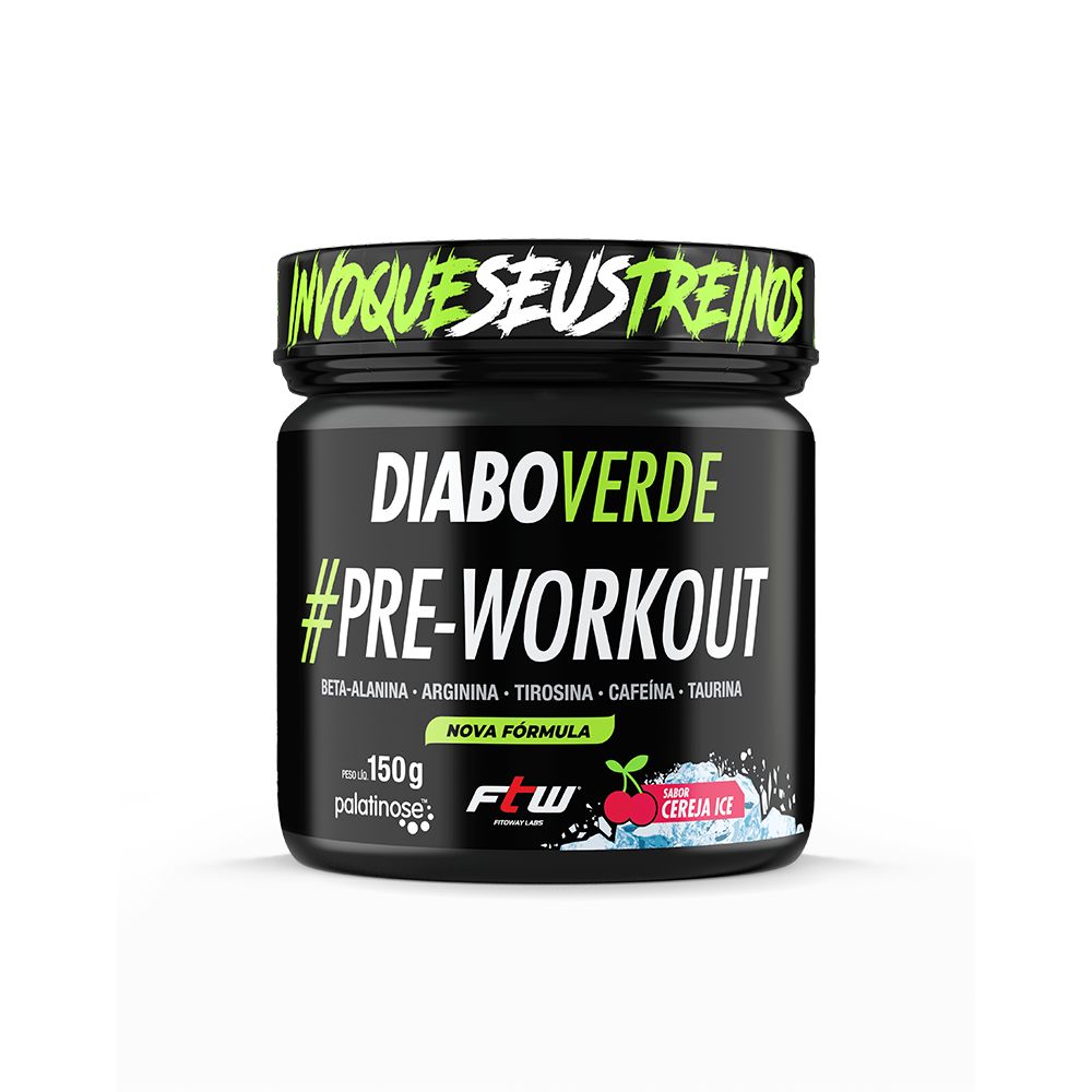 FTW Diabo Verde #Pre-Workout 150G - Sabor Cereja Ice