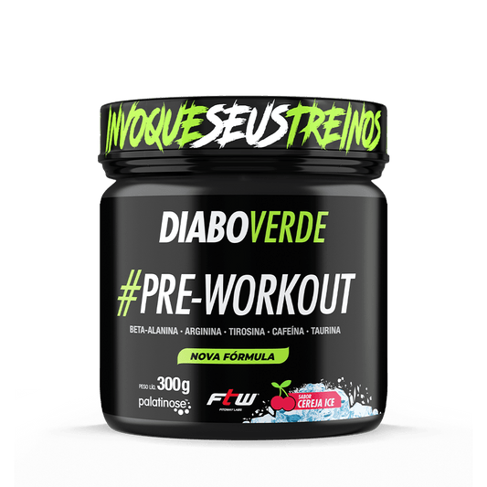 FTW Diabo Verde #Pre-Workout 300G - Sabor Cereja Ice