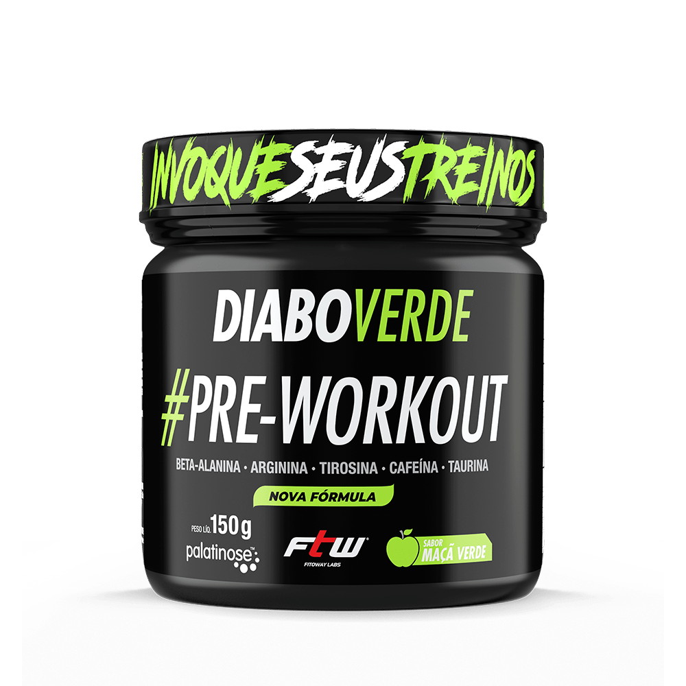 FTW Diabo Verde #Pre-Workout 150G - Sabor Maçã Verde