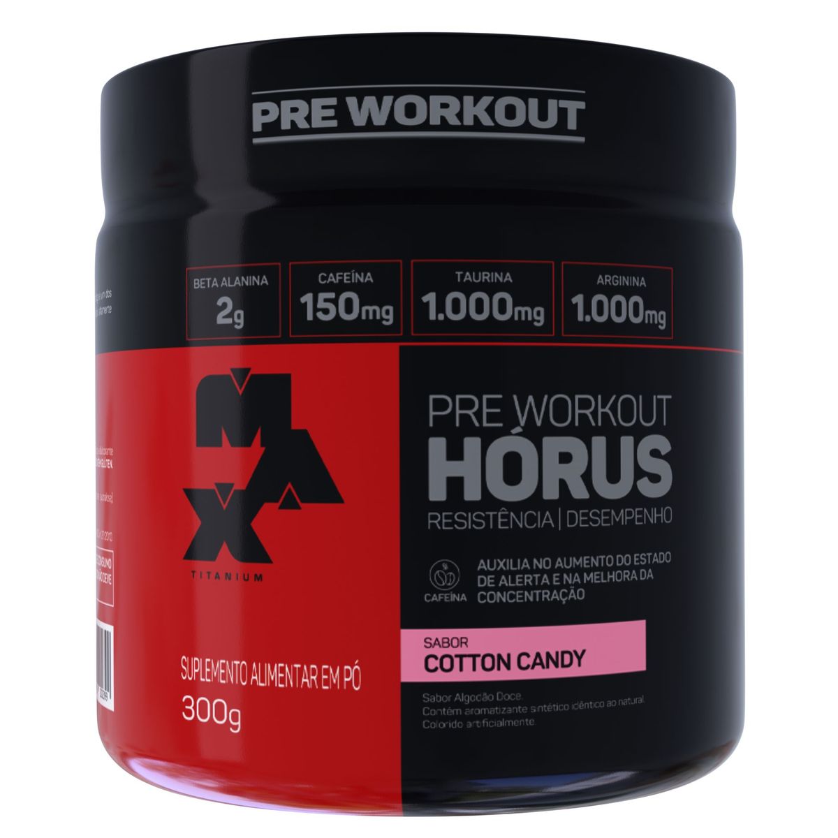 Max Titanium Horus Pote 300G Sabor Cotton Candy