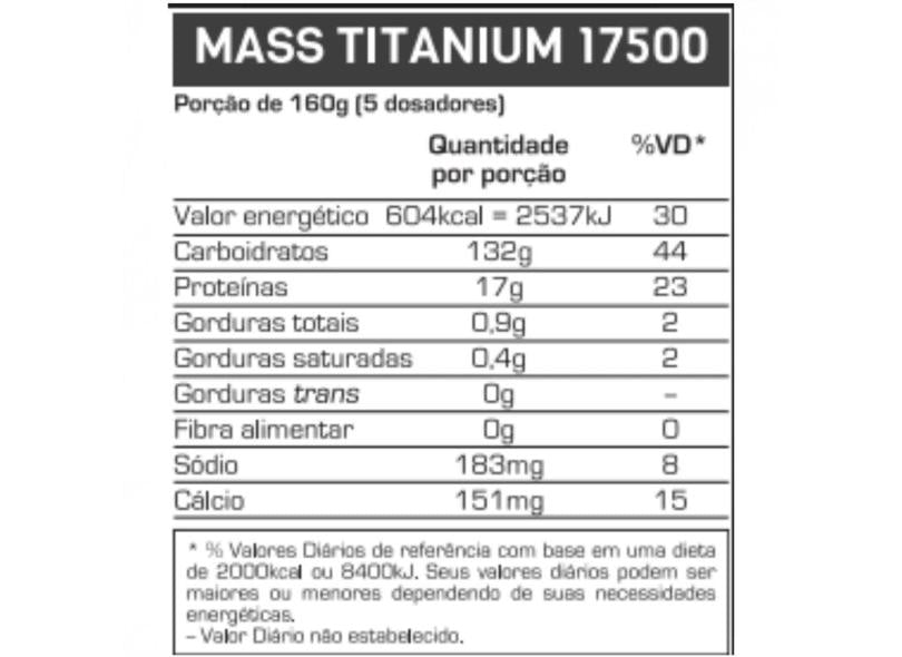 Max Titanium Hipercalórico Mass Titanium 17500 3kg - Baunilha