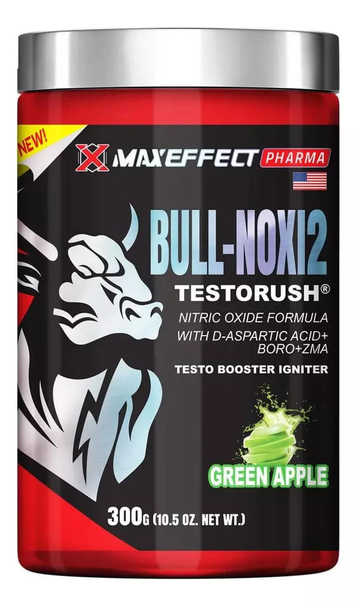 Maxeffect Pré-Treino BULL-NOXI2 300g - Sabor Maçã Verde