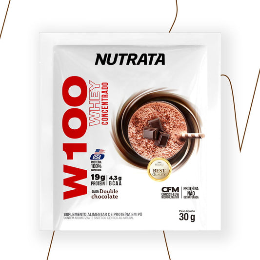 Nutrata Whey 100% Sachê - Double Chocolate