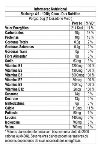 Dux Nutrition Recharge 4:1 1000G - Abacaxi