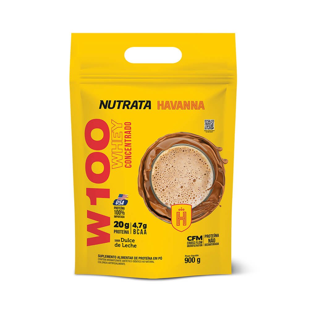 Nutrata Whey 100% Refil 900g - Sabor Havanna