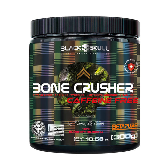 Black Skull Bone Crusher Sem Cafeína 300g - Framboesa