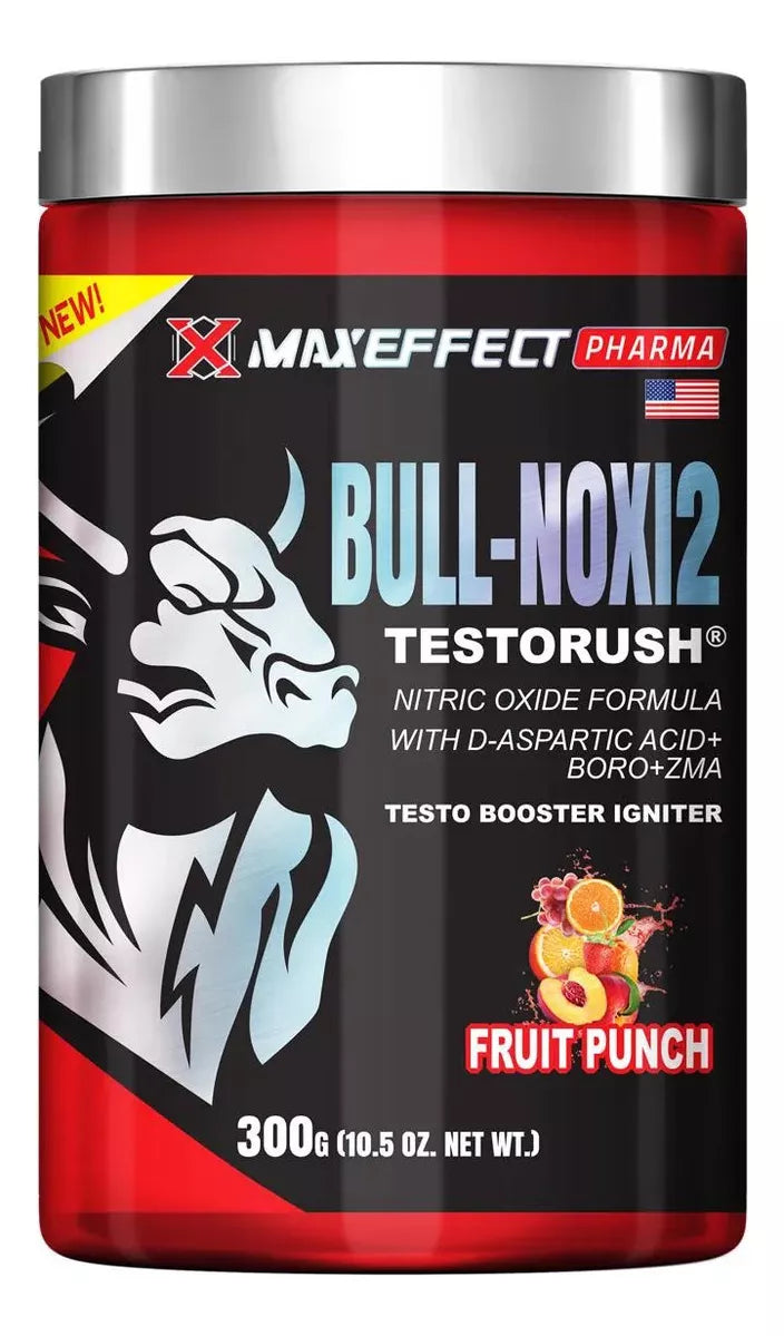 Maxeffect Pré-Treino BULL-NOXI2 300g - Sabor Fruit Punch