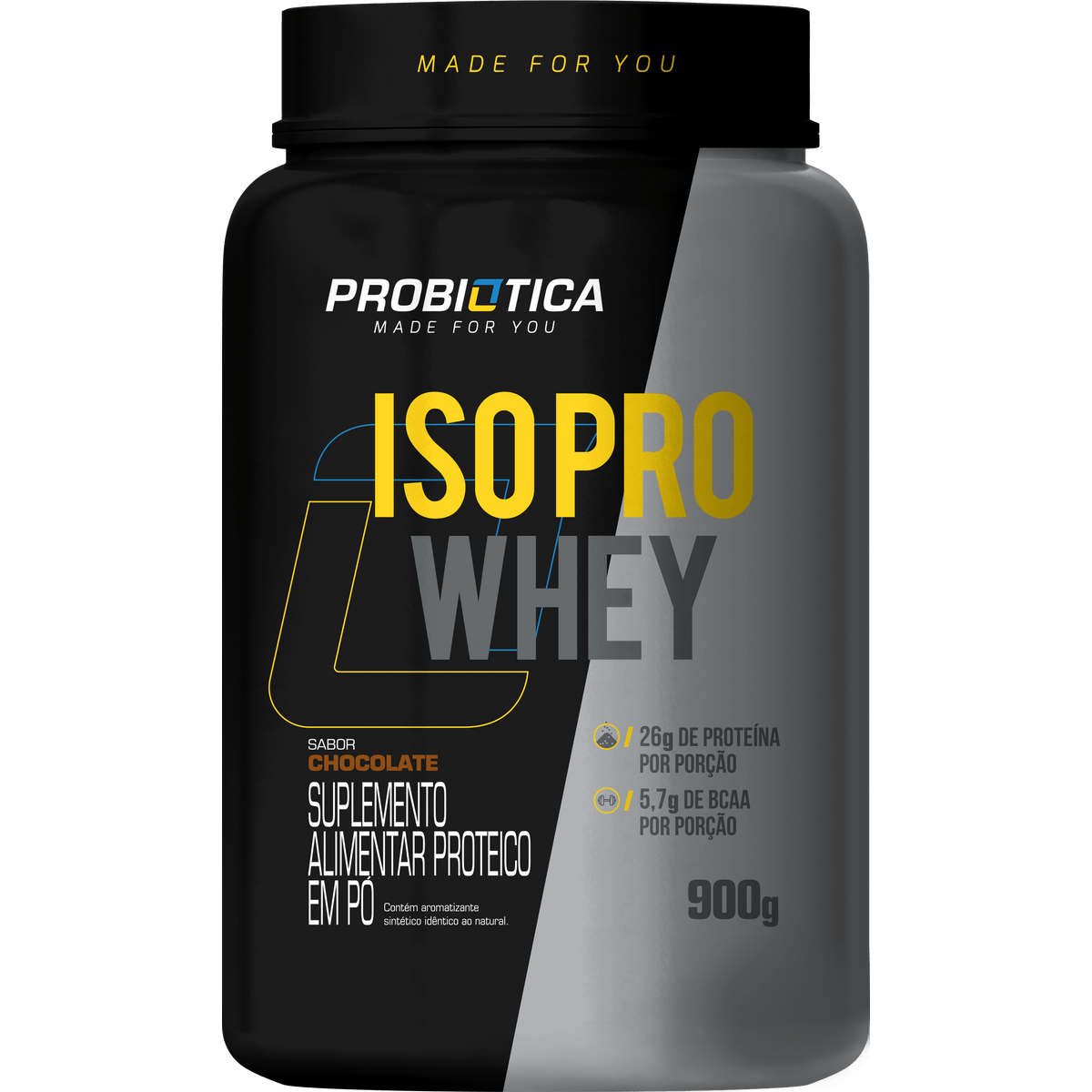 Probiótica Iso Pro Whey Pote 900g - Chocolate