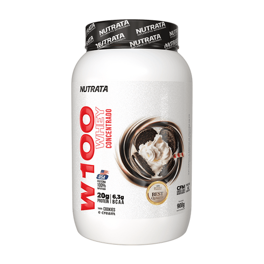 Nutrata Whey 100% 900g - Sabor Coockies & Cream