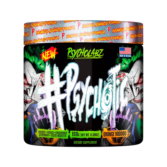 Psycholabz Pré-Treino Psychotic 150g - Sabor Laranja Vodoo