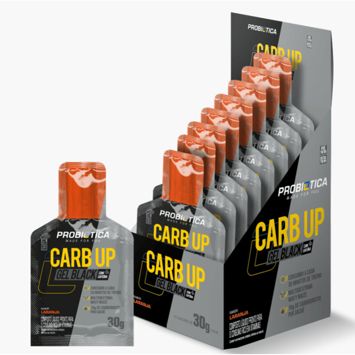 Probiotica Carb Up Gel Black Display Laranja V01