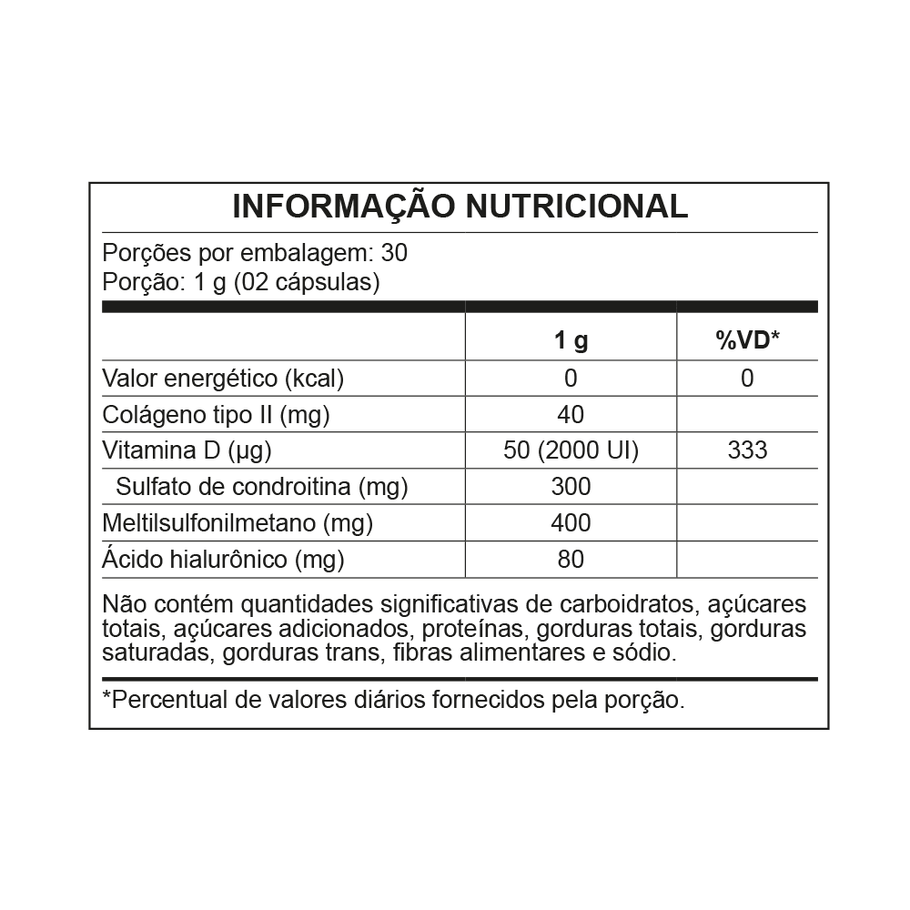 Nutrata Joint Osteo Colágeno Tipo II - 60 cápsulas