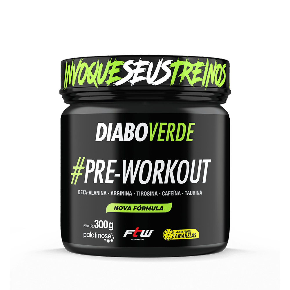 FTW Diabo Verde #Pre-Workout 300G - Sabor Frutas Amarelas