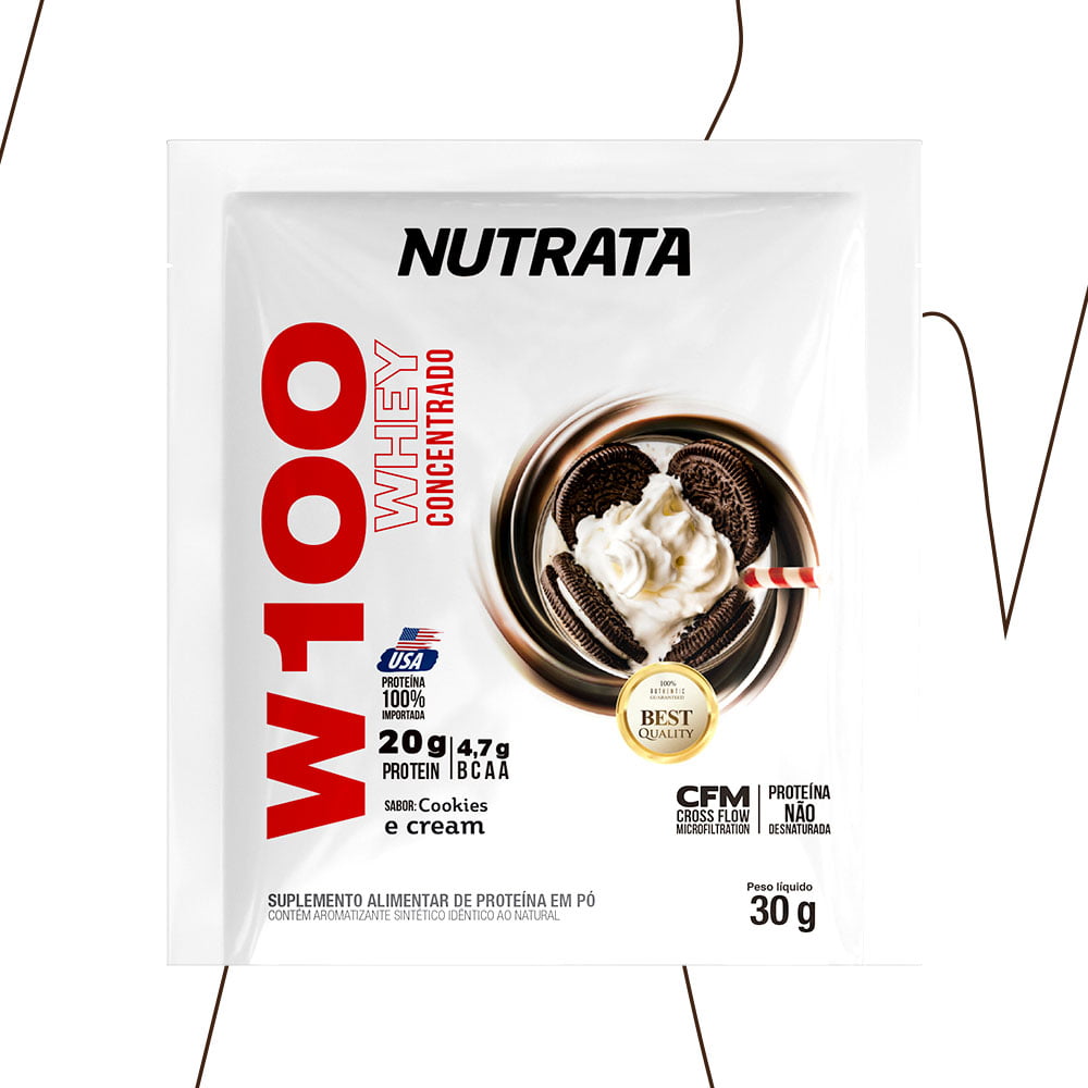 Nutrata Whey 100% Sachê - Cookies & Cream