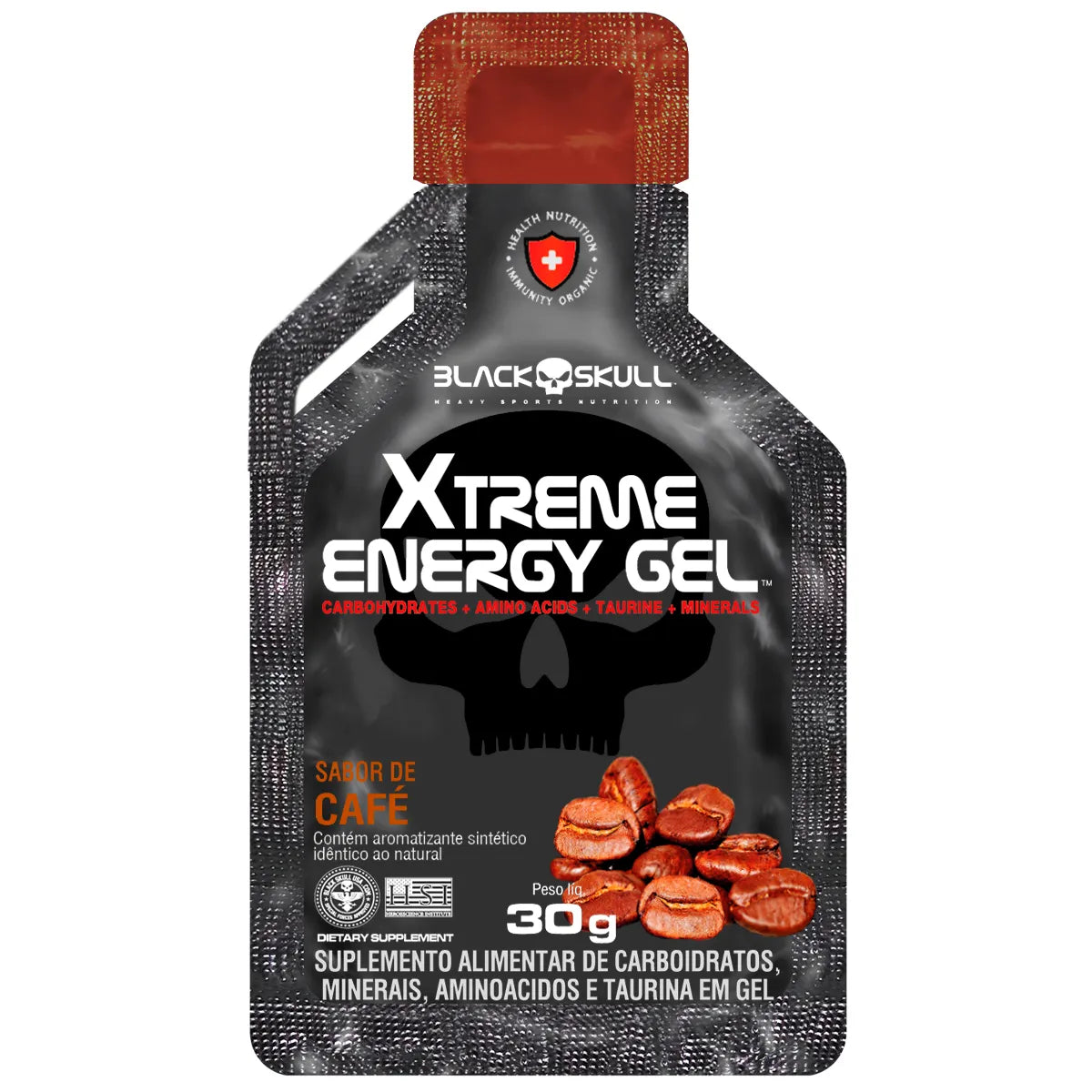 Black Skull Energy Gel 30g - Café