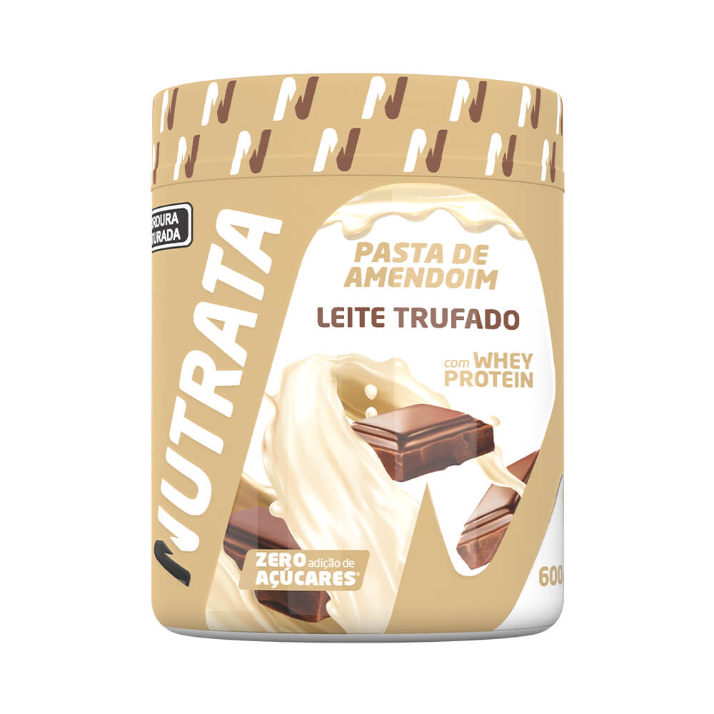 Nutrata Pasta de Amendoim 600g - Sabor Leite Trufado