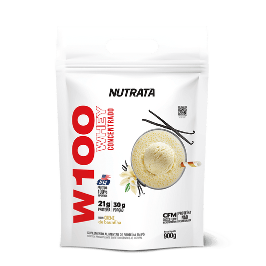 Nutrata Whey 100% Refil 900g - Sabor Baunilha