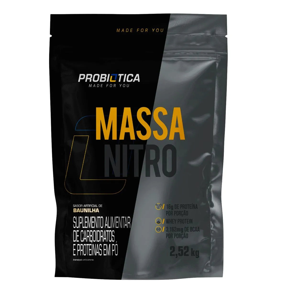 Probiótica Hipercalórico Mass Nitro 2.5kg - Chocolate