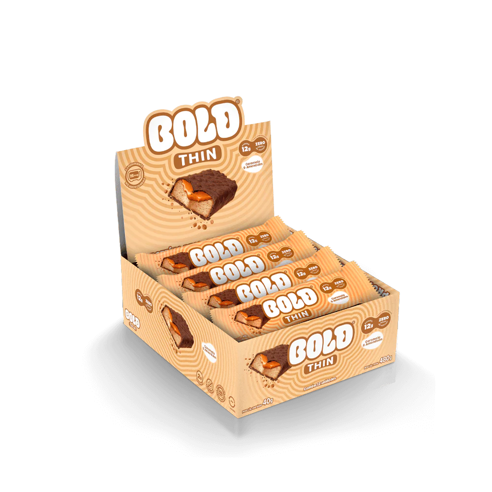 Bold Bar Thin Caramelo e Amendoim 40g