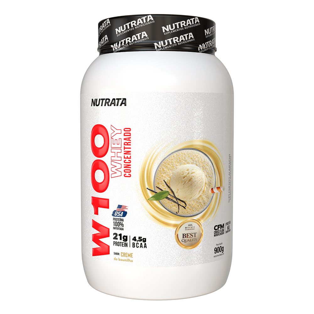 Nutrata Whey 100% 900g - Sabor Baunilha