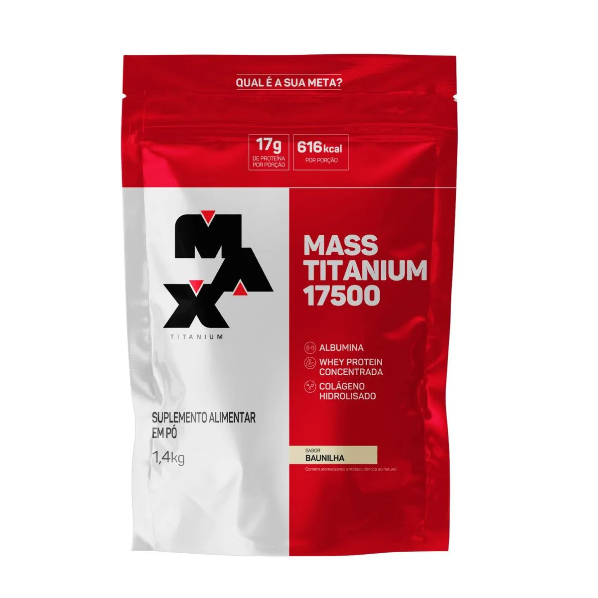 Max Titanium Hipercalórico Mass Titanium 17500 3kg - Baunilha