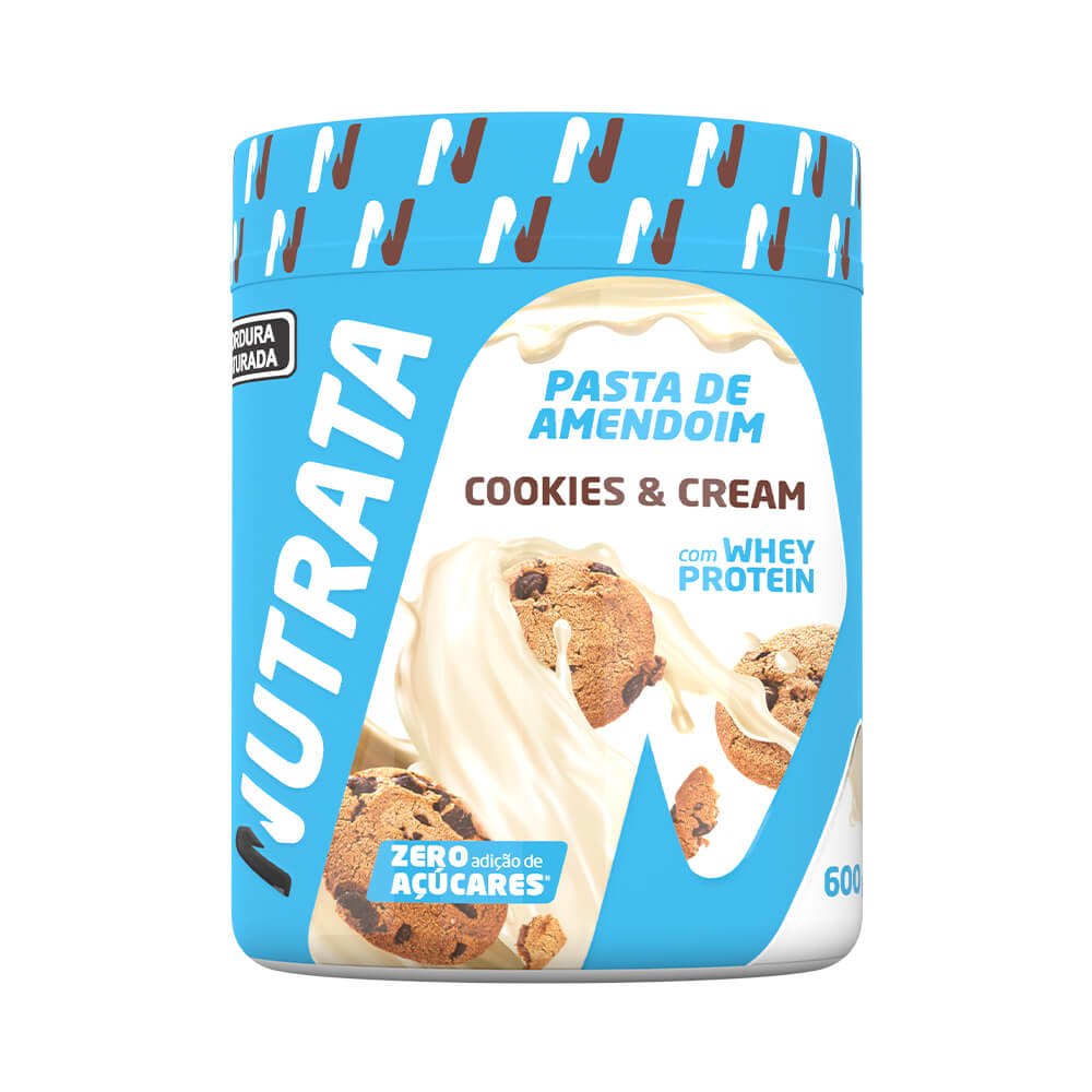 Nutrata Pasta de Amendoim 600g - Sabor Cookies e Cream