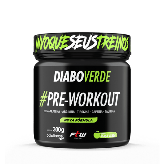 FTW Diabo Verde #Pre-Workout 300G - Sabor Maçã Verde