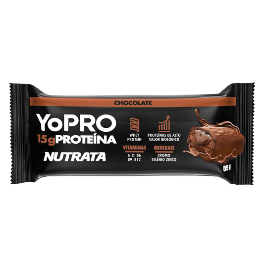 Nutrata Barra de Proteína YoPro 55g  - Sabor Chocolate