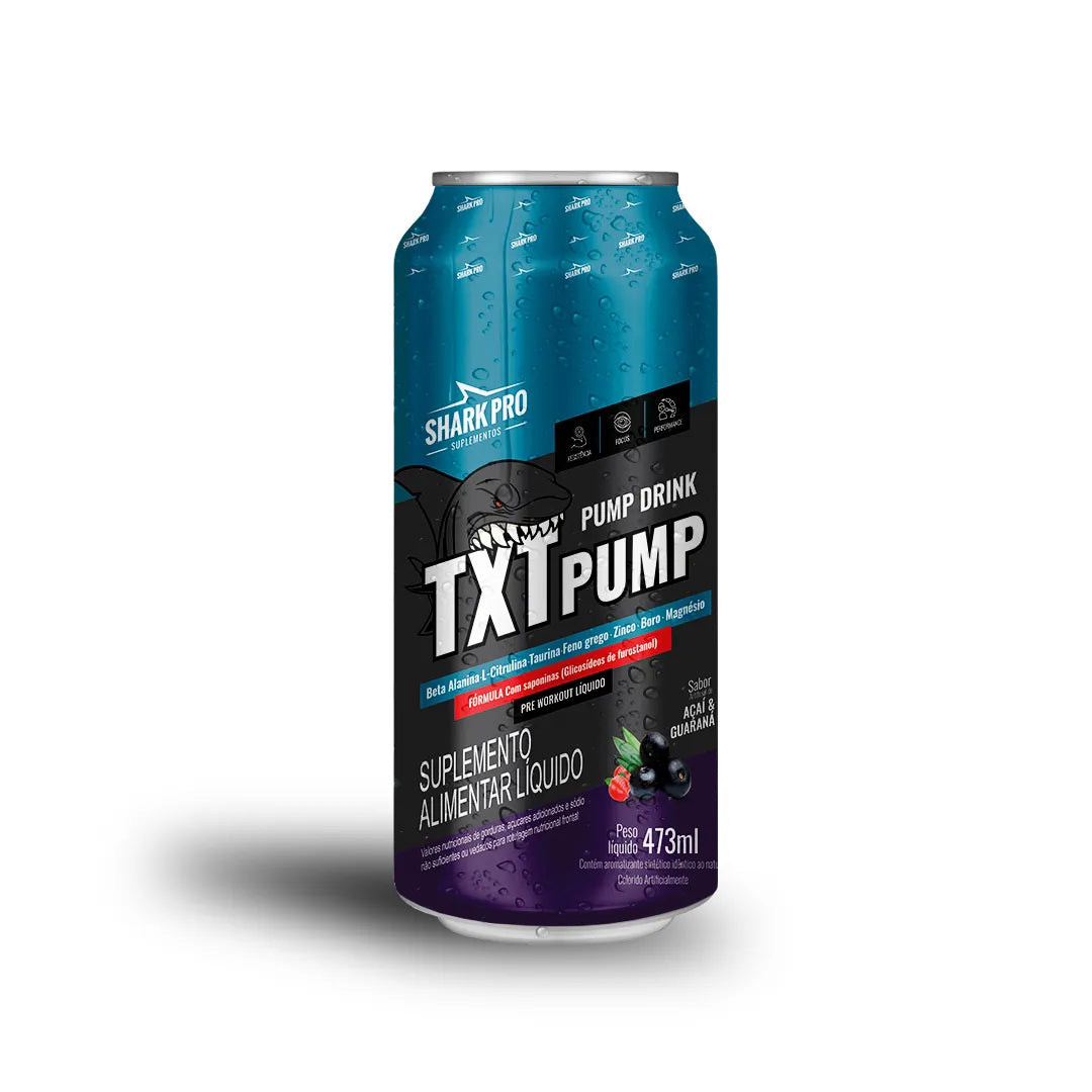 Shark Pro TXT Pump Energy Drink - Sabor Guaraná com Açaí