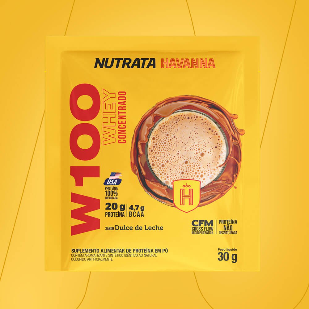 Nutrata Whey 100% Sachê - Sabor Doce de Leite Havanna