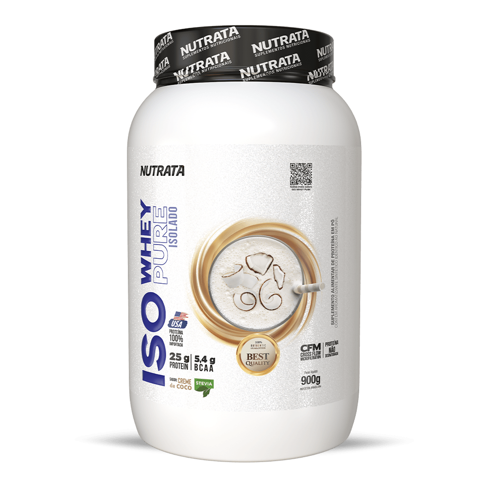 Nutrata Whey Isolado 900g - Sabor Coco